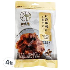 新東陽 五香蒟蒻片100g 4包入 - Q彈口感、低熱量高纖維健康零食, 100g, 4包