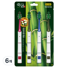 죽염 이중코어 탄력모 칫솔, 4개입, 6개