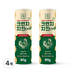 브리더랩 강아지 크런치 치킨 칩 닭가슴살 앤 김 80g, 닭고기 + 김 혼합맛, 4개