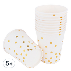 컨페티 파티컵 화이트 240ml, 30개, 5개