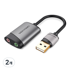 벤션 이이폰 마이크 분배기 타입 USB 외장형 사운드카드, CDKHB, 2개