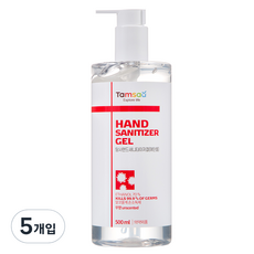 탐사 핸드 새니타이저 겔, 500ml, 5개