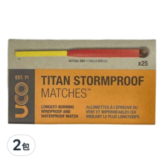 UCO Titan Stormproof Matchs 防風防水火柴補充包 MT-TSM1 大 25支, 2包