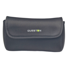 QUESTON Neoprene 防潑水電源收納包, 旅行收納包, 行動電源收納, 大(13.5 x 11 x 4.5cm), 黑色