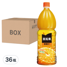 Minute Maid 美粒果 柳橙汁 12瓶, 添加天然果肉, 含200天日照的陽光果粒, 使用進口柳橙整顆壓榨, 1.25L, 36瓶