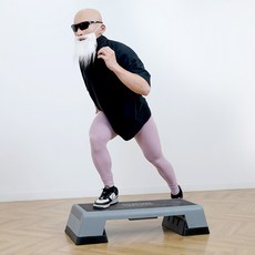 트라택 와이드형 대형발판 3단 에어로빅 스텝박스, 블랙