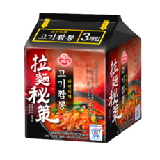 오뚜기 라면 비책 고기 짬뽕 3p, 495g, 1개