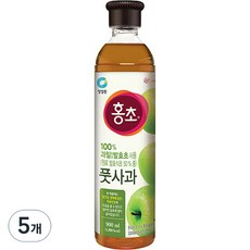 대상 청정원 홍초 풋사과, 900ml, 5개