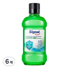 Signal 액티브 멘톨향 구강청결제, 770ml, 6개