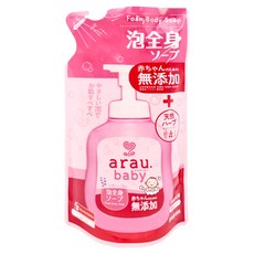 SARAYA arau. 2合1洗髮沐浴 補充包, 洗澡洗頭OK 多種花草清香, 400ml, 1包
