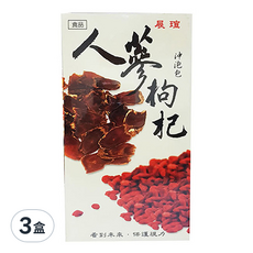 展瑄 人蔘枸杞茶, 純天然植物成分 養氣補血 恢復活力 暖心又紓壓 沖泡包, 4.5g, 30入, 3盒