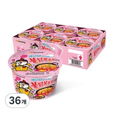 삼양 큰컵 까르보 불닭볶음면 트레이 105g, 36개 - 까르미나