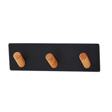 isona 簡約 磁吸式壁掛架/門後掛勾 18.5 x 5.5 x 3.5cm, 黑色, 1個