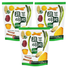 口福不淺 台灣蔬菜脆片, 嚴選台灣當季蔬菜製成, 低油量, 不添加防腐劑, 不添加人工色素, 40g, 3包
