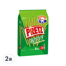 glico 格力高 PRETZ 百力滋 沙拉脆棒, 8包入, 117.6g, 2袋