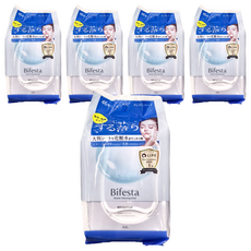 Bifesta 碧菲絲特 毛孔即淨型 保濕卸粧棉 Set 46張, 大尺寸柔軟棉片 卸妝保濕, 5包