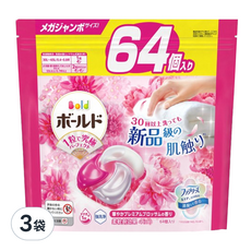 Bold 台灣公司貨 四合一洗衣膠囊 淡雅花香, 64顆, 3袋