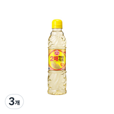 오뚜기 2배 현미식초, 500ml, 3개