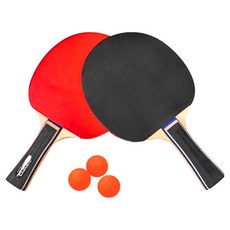 TOTOP 天波 桌球拍組 Set 3入 (內含二支球拍+3顆乒乓球), 24.7 x 14.6cm, 1組