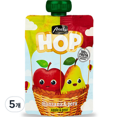 아넬라 HOP 과일 퓨레, 혼합맛(사과/사과배..., 100g, 5개 혼합맛(사과/사과배) × 100g × 5개 섬네일