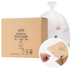 comet 抽取式分類回收縫接塑膠袋, 80L, 100個
