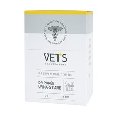 Vets 닥터퓌레 유리너리케어 고양이 영양제, 30개입, 닭고기 + 연어 혼합맛