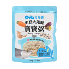 Chila 兒食樂 寶寶常溫粥 米豆大尾鱸, 嚴選台灣食材, 添加超級食物紅藜麥, 營養均衡, 150g, 10包