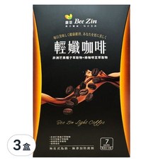 Bee Zin 康萃 美活非洲芒果輕孅咖啡 7包/盒，含非洲芒果種子萃取+綠咖啡豆萃取物, 12g, 3盒
