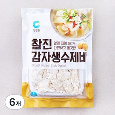 청정원 찰진 감자 생수제비, 300g, 6개