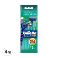 Gillette 吉列 長柄潤滑輕便刀, 3支, 4包
