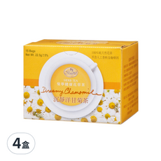 Magnet 曼寧 洋甘菊茶, 柔和甘菊香, 舒緩身心壓力, 無咖啡因茶包, 15包, 1.5g, 4盒