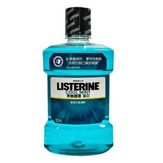 LISTERINE 李施德霖 薄荷除菌漱口水，抗菌防護罩，清新薄荷口感，清除口腔異味, 1L, 1瓶