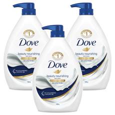 도브 뷰티 너리싱 바디워시, 1kg, 3개 1L, 3개