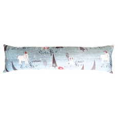 EmBrace 英柏絲 100%純天絲小長抱枕 100x30cm 馬來西亞製布套 台灣製枕芯 小動物印花, 100 x 30cm, 麋鹿與白熊