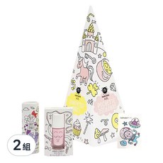 nailmatic KIDS 童話公主指甲油驚喜禮盒組 Set, N 拉拉指甲油 8ml+紋身轉印貼紙+氣球+蠟筆色筆12色+糖果粉，1組, 紋身轉印貼紙+氣球+鉛筆色筆12色+糖果粉, 2組