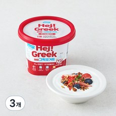 덴마크 하이 그릭요거트, 3개, 1개입, 400g