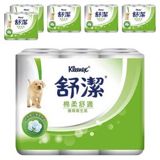 Kleenex 舒潔 棉柔舒適捲筒衛生紙 300張, 12捲, 6袋