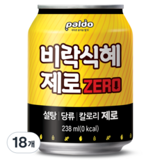 팔도 비락식혜 제로, 238ml, 18...