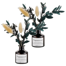 SC優選 植物精油 綠植乾花香薰擺件無火香薰, 茉莉清茶, 2瓶