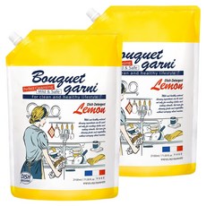 BOUQUET GARNI 植萃蔬果碗盤洗潔液補充包 檸檬香, 2個, 2.1L