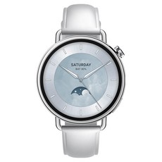 샤오미 가죽 스트랩 워치 S4, 화이트, 41mm, 블루투스