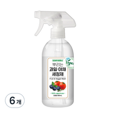 슈가버블 뿌리는 과일야채 세정제, 500ml, 6개