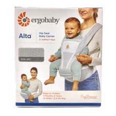 Ergobaby 新世代透氣舒適吸震坐墊式背帶 腰帶 - 珍珠灰, Alta Hip Seat Baby Carrier SoftFlex Mesh, 腰圍66~132cm