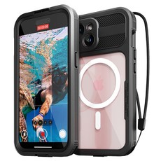 Magsafe全包覆360度防水鎖防水手機殼手機防水包, iPhone 15, 1個