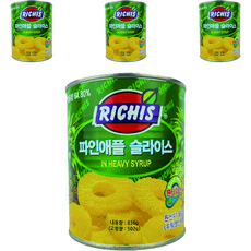 리치스 슬라이스 파인애플 통조림, 836g, 4개