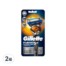 Gillette 吉列 Proglide 無感瘋狂系列刮鬍刀 刀架*1+刀頭*1, 2組