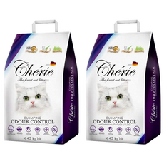 Cherie 法麗 德國凝結杉木砂，100%德國工藝製造，強效結團，可沖馬桶，有效鎖住異味，4.3 kg 10L, 天然杉木香, 4.3kg, 2包