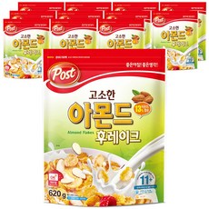  포스트 고소한 아몬드 후레이크 시리얼, 620g, 12개 