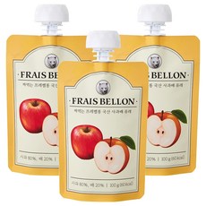 FRAIS BELLON 孩童水果泥, 蘋果水梨口味, 100g, 3包