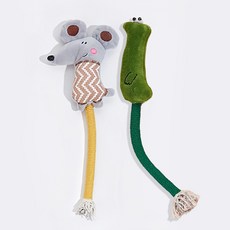 캣츠드림 고양이 캣닢 터그놀이 인형 2종 세트 00064, 마우스, 공룡, 1세트